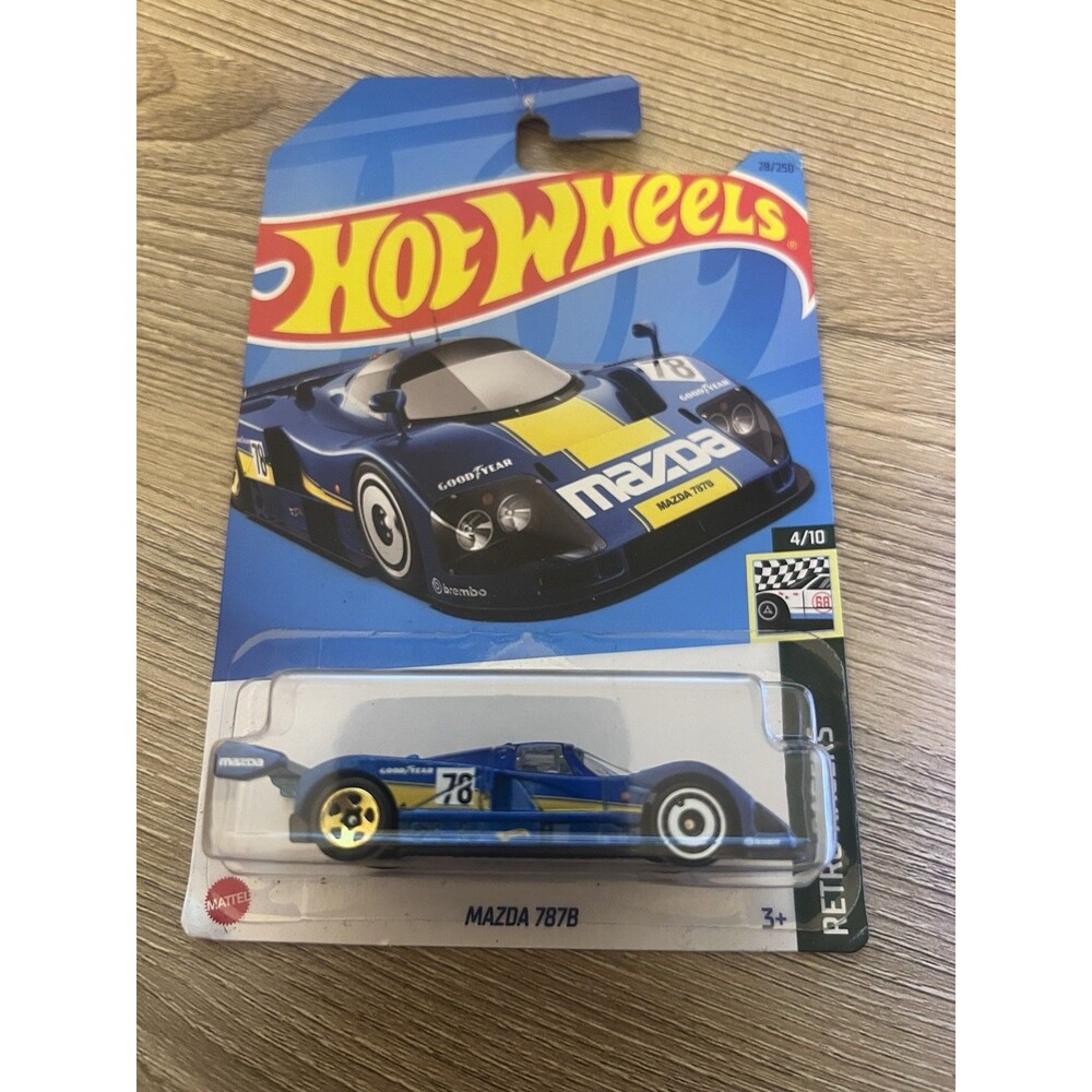Hot Wheels Mazda 787B Retro Racers LeMans Diecast Car Blue Yellow